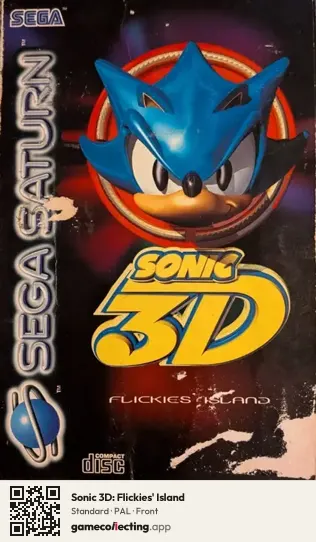 Sonic 3D: Flickies' Island Sega Saturn, PAL box front
