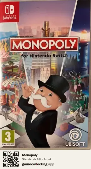 Monopoly Nintendo Switch, PAL box front