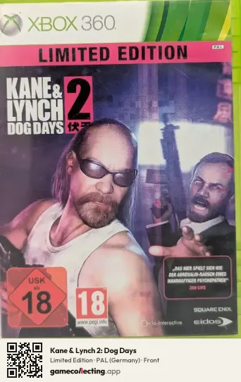 Kane & Lynch 2: Dog Days Xbox 360, Germany box front