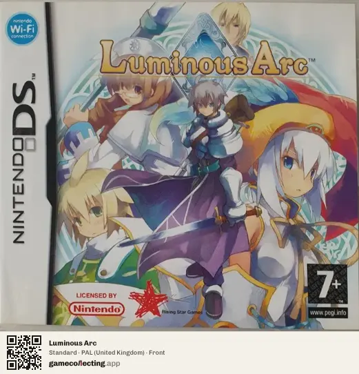 Luminous Arc Nintendo DS, United Kingdom box front
