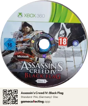 Assassin's Creed IV: Black Flag Xbox 360, PAL disc