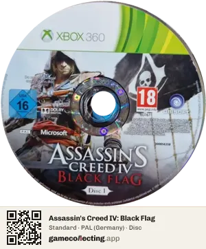 Assassin's Creed IV: Black Flag Xbox 360, PAL disc