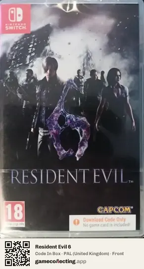 Resident Evil 6 Nintendo Switch, United Kingdom box front