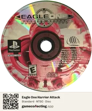 Eagle One Harrier Attack PlayStation, NTSC disc
