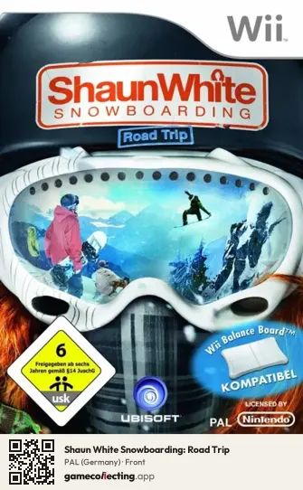Shaun White Snowboarding: Road Trip Nintendo Wii, Germany box front
