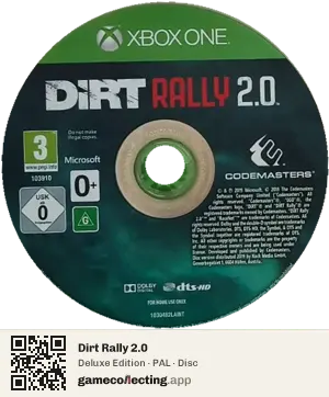 Dirt Rally 2.0 Xbox One, PAL disc