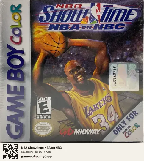 NBA Showtime: NBA on NBC Game Boy Color, NTSC box front