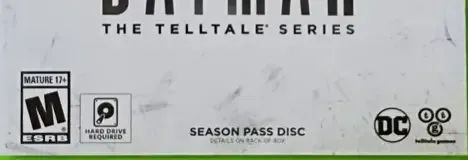 Batman: The Telltale Series, the ESRB box on its front