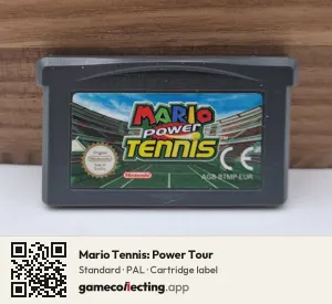 Mario Tennis: Power Tour Game Boy Advance, PAL cartridge label