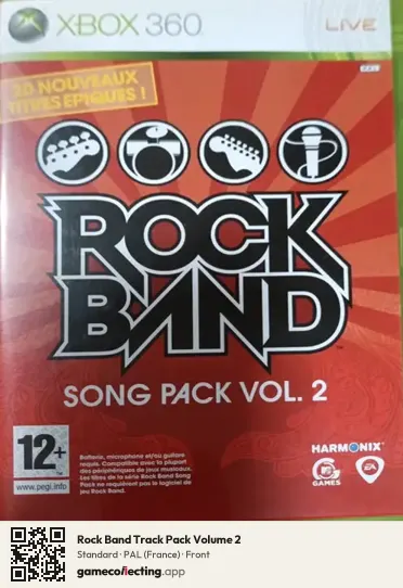 Rock Band Track Pack Volume 2 Xbox 360, France box front