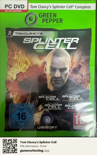 Tom Clancy's Splinter Cell Computer, Germany box front