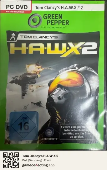 Tom Clancy's H.A.W.X 2 Computer, Germany box front