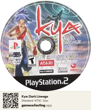 Kya: Dark Lineage PlayStation 2, NTSC disc