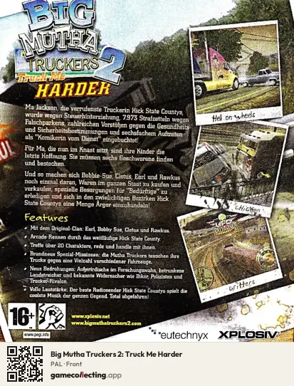 Big Mutha Truckers 2: Truck Me Harder Computer, PAL box front