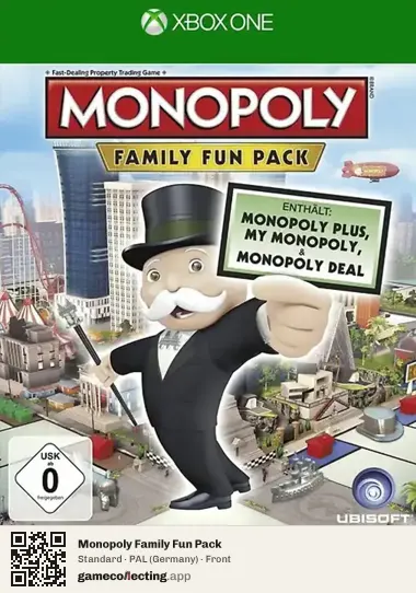 Monopoly Family Fun Pack Xbox One, Germany box front