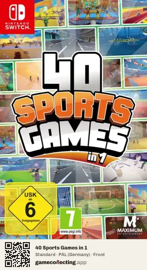40 Sports Games in 1 Nintendo Switch, Germany box front
