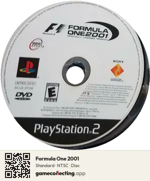 Formula One 2001 PlayStation 2, NTSC disc