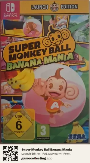 Super Monkey Ball Banana Mania Nintendo Switch, Germany box front