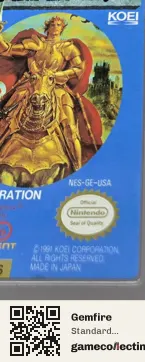 Gemfire Nintendo Entertainment System, NTSC cartridge label