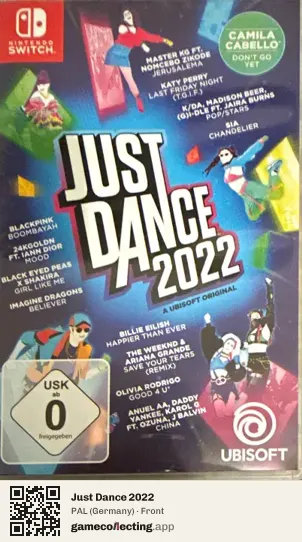 Just Dance 2022 Nintendo Switch, Germany box front