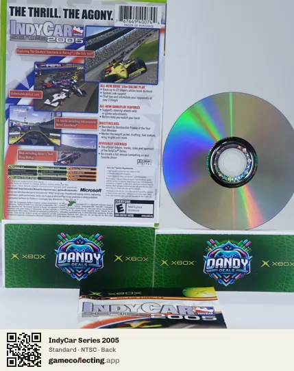 IndyCar Series 2005 Xbox, NTSC box back