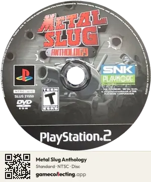 Metal Slug Anthology PlayStation 2, NTSC disc