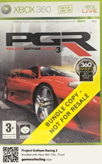 Project Gotham Racing 3 Xbox 360, PAL box front