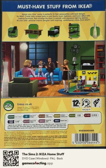 The Sims 2: IKEA Home Stuff Computer, PAL box back