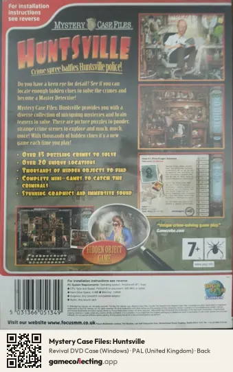 Mystery Case Files: Huntsville Computer, United Kingdom box back