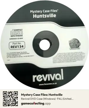 Mystery Case Files: Huntsville Computer, PAL disc
