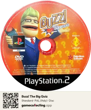 Buzz! The Big Quiz PlayStation 2, PAL disc
