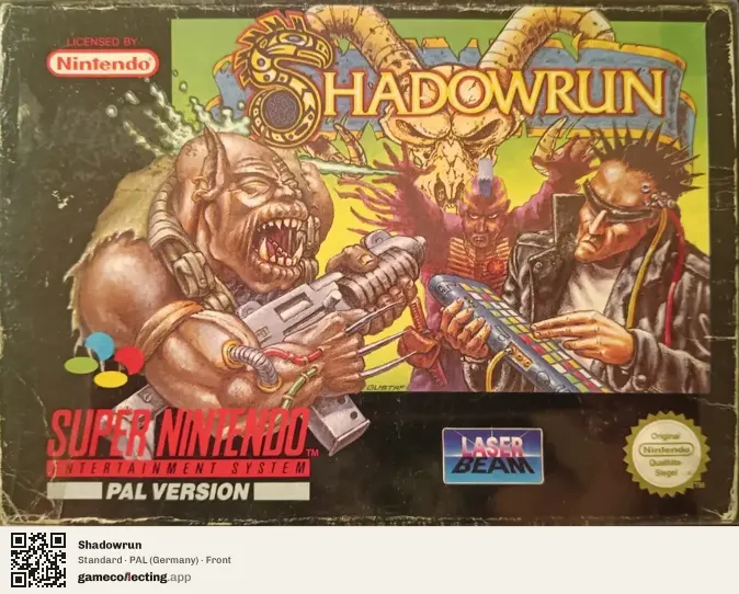 Shadowrun Super Nintendo Entertainment System, Germany box front