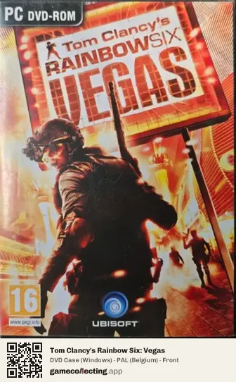 Tom Clancy's Rainbow Six: Vegas Computer, Belgium box front