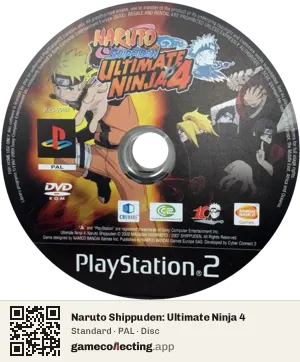Naruto Shippuden: Ultimate Ninja 4 PlayStation 2, PAL disc