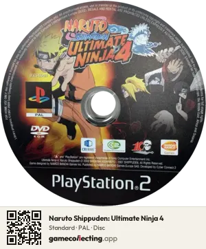 Naruto Shippuden: Ultimate Ninja 4 PlayStation 2, PAL disc