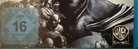 Batman: Arkham Origins, the USK square on its front