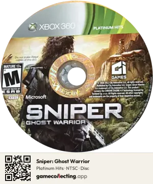 Sniper: Ghost Warrior Xbox 360, NTSC disc