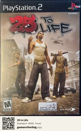 25 to Life PlayStation 2, NTSC box front