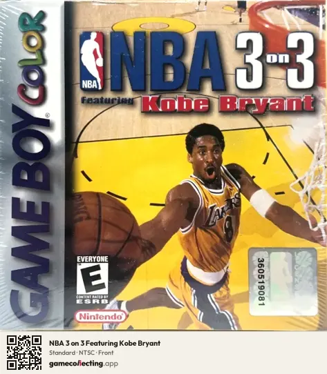 NBA 3 on 3 Featuring Kobe Bryant Game Boy Color, NTSC box front