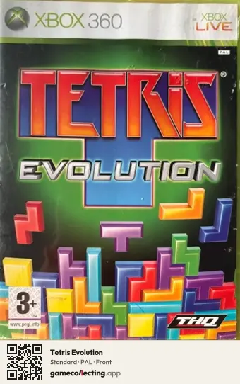 Tetris Evolution Xbox 360, PAL box front