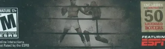 Fight Night Champion, the ESRB box on its front