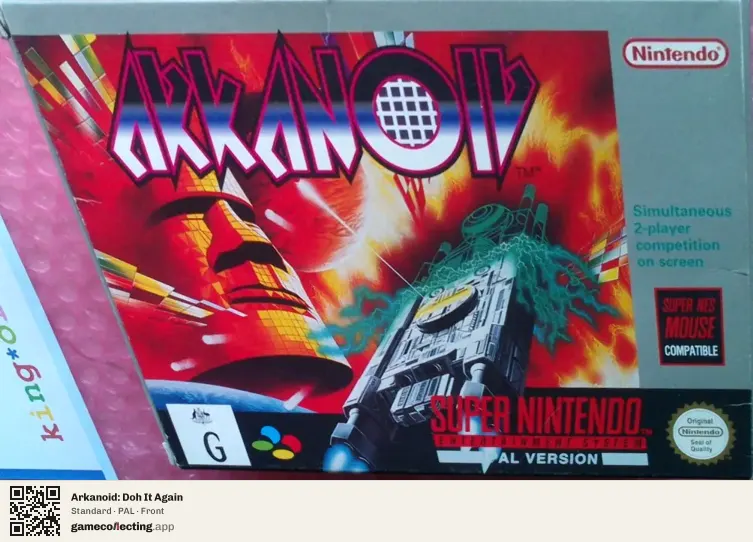 Arkanoid: Doh It Again Super Nintendo Entertainment System, PAL box front