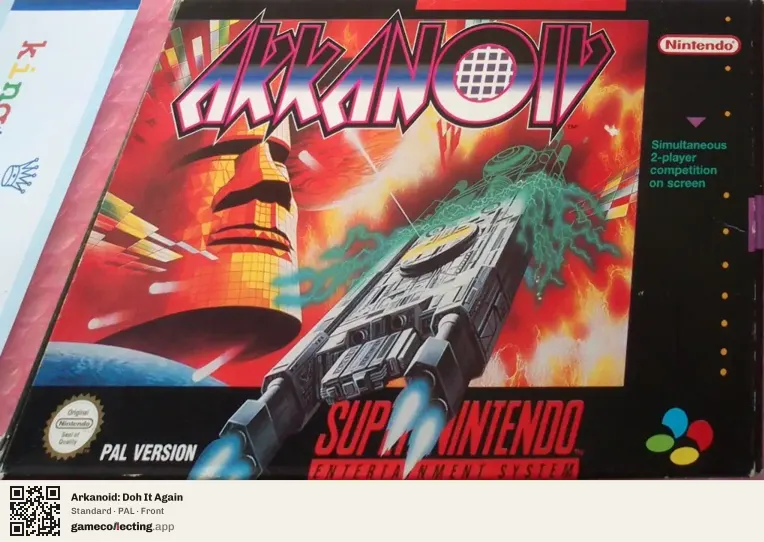 Arkanoid: Doh It Again Super Nintendo Entertainment System, PAL box front