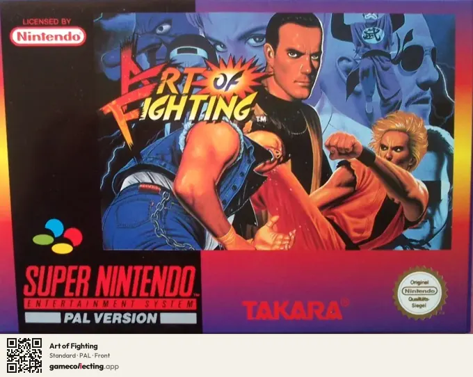 Art of Fighting Super Nintendo Entertainment System, PAL box front
