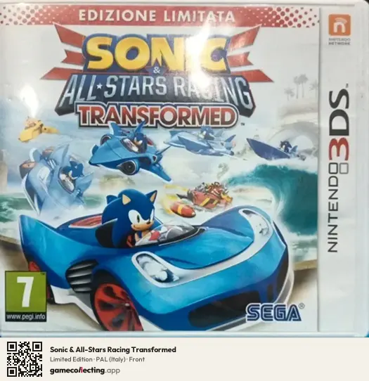 Sonic & All-Stars Racing Transformed Nintendo 3DS, Italy box front