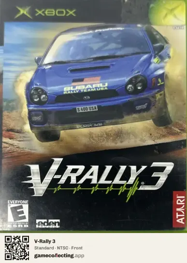 V-Rally 3 Xbox, NTSC box front