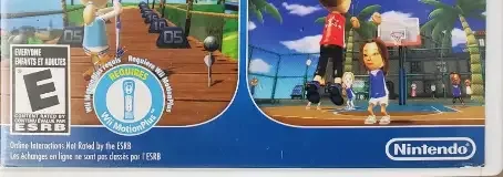 Wii Sports Resort, the ESRB box on its front
