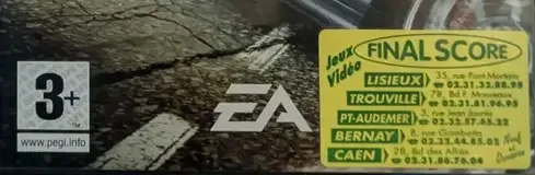 Need for Speed: Most Wanted, the PEGI square on its front