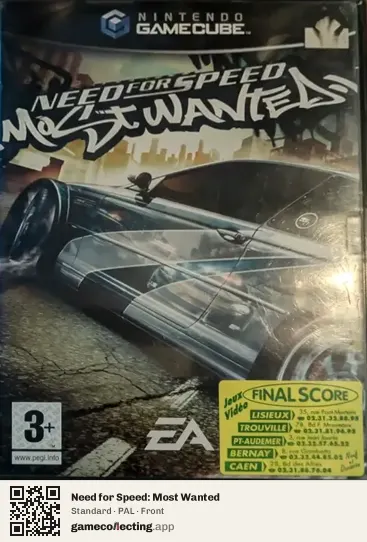 Need for Speed: Most Wanted Nintendo GameCube, PAL box front