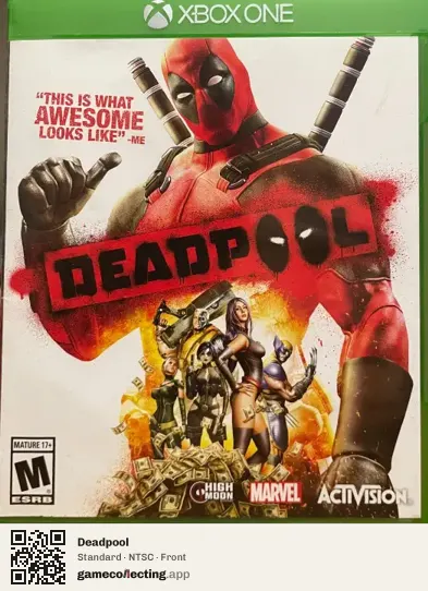 Deadpool Xbox One, NTSC box front